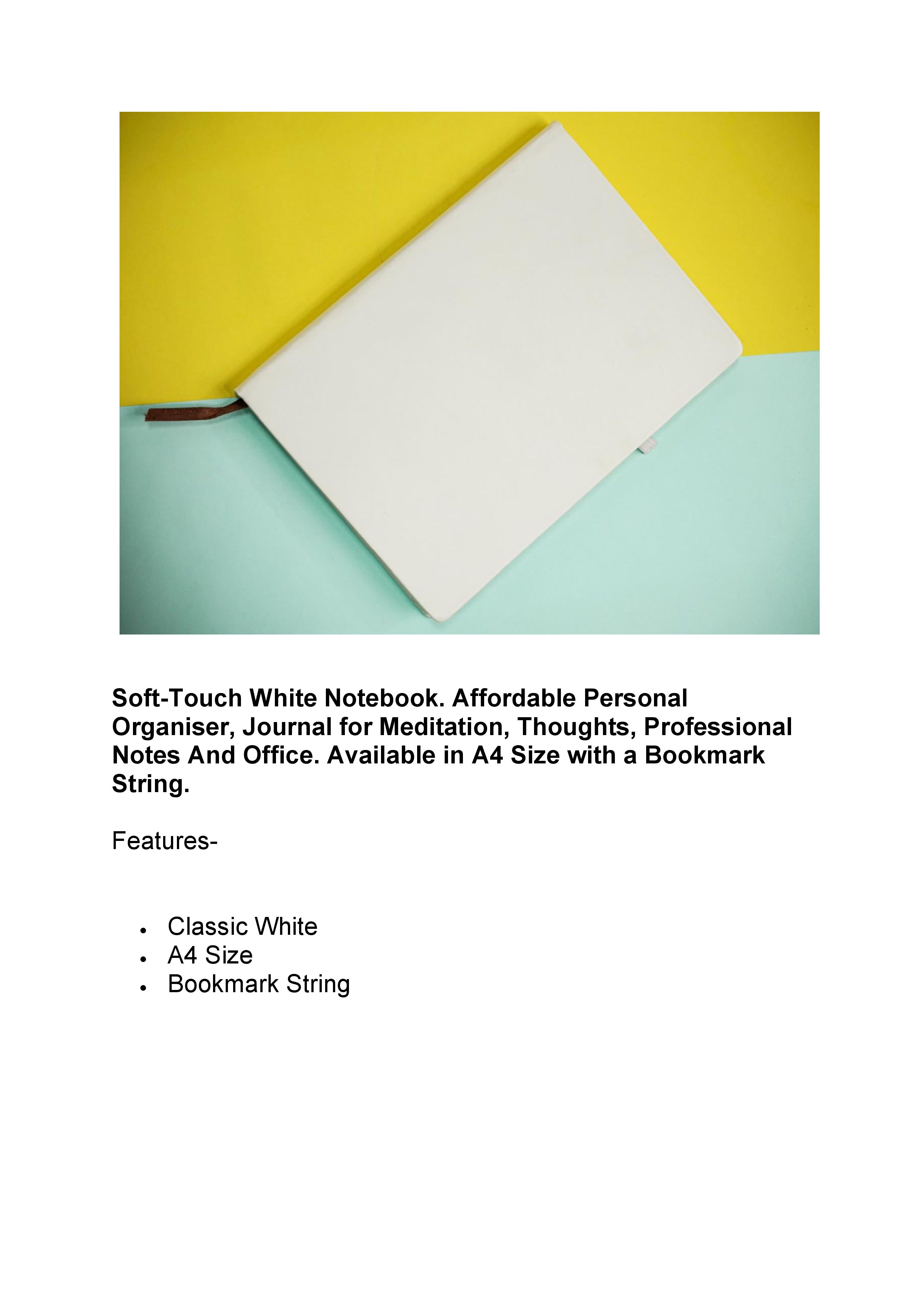 Soft-Touch White Notebook